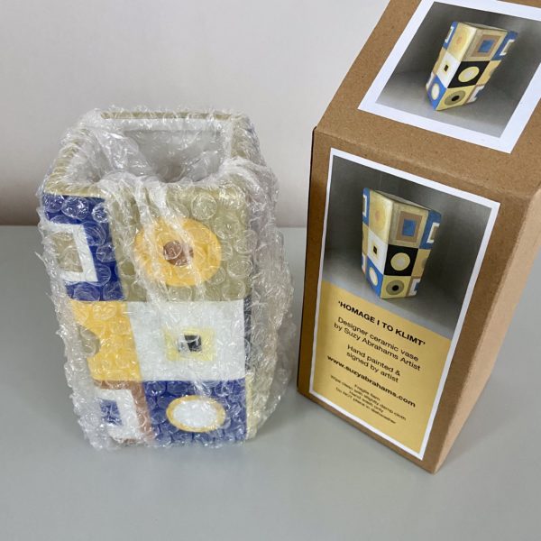 Homage I to Klimt Vase & packaging