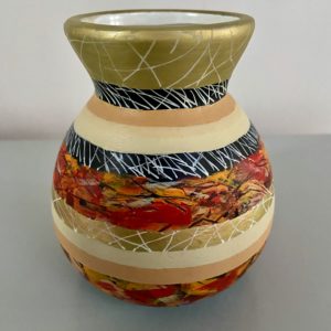 Textural Elements Composition No.3 Ceramic Bulb Vase