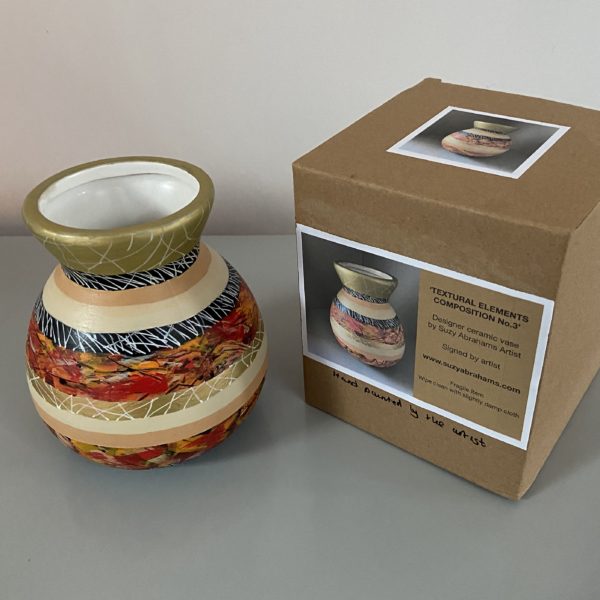 Textural Elements Composition No.3 Ceramic bulb vase & box